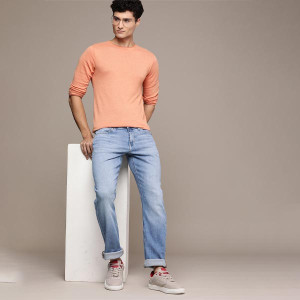 Men Blue Slim Fit Heavy Fade Stretchable Jeans