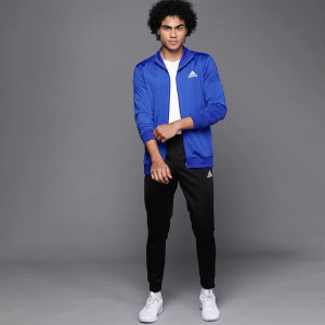 Men Blue & Black Solid Sustainable Track Suit